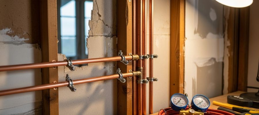 New water supply lines installed in El Cajon home wall cavity